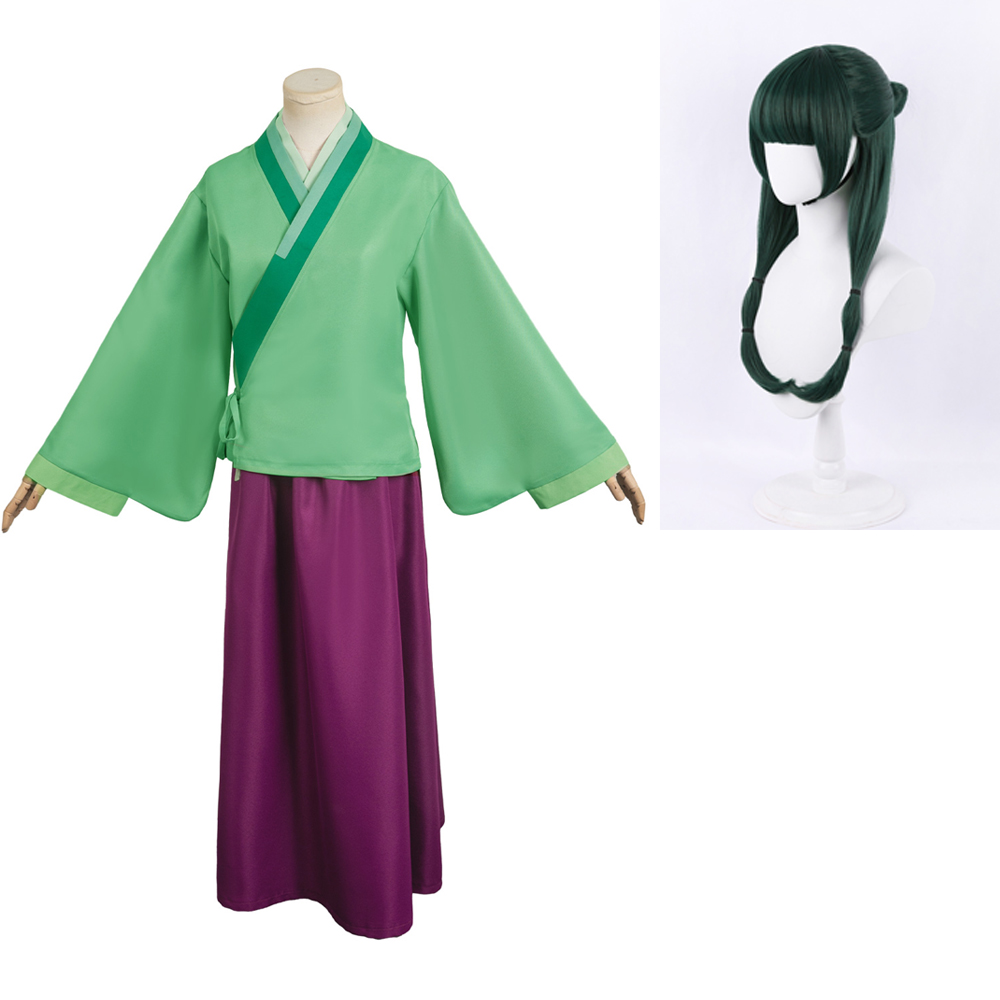 The Apothecary Diaries Maomao Green Kimono Full Set Outfits Halloween Carnival Suit Cosplay Costume