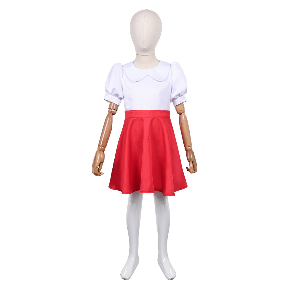 The Double Lottie Lottchen Kids Children Red Dress Set Halloween Carnival Party Cosplay Costume