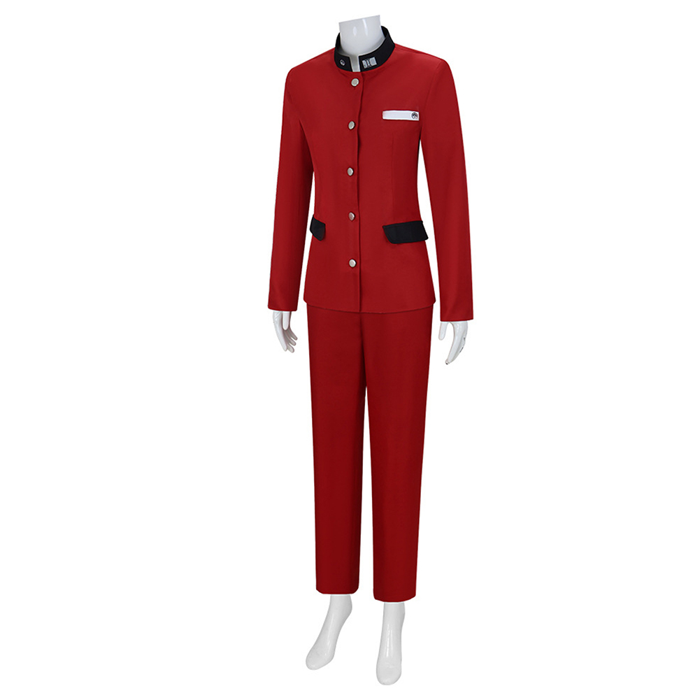 The Hundred Line Tsukumo Ima Woman Red Unifrom Outfits Halloween Carnival Party Cosplay Costume