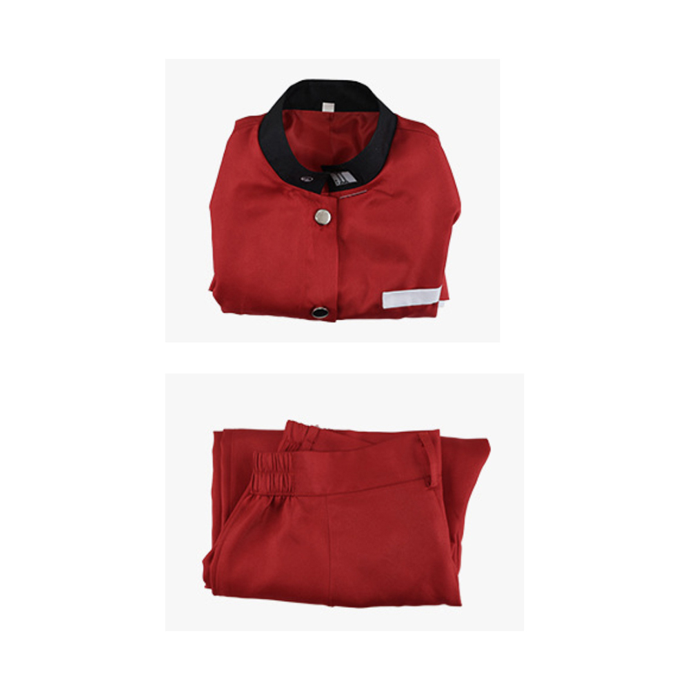 The Hundred Line Tsukumo Ima Woman Red Unifrom Outfits Halloween Carnival Party Cosplay Costume