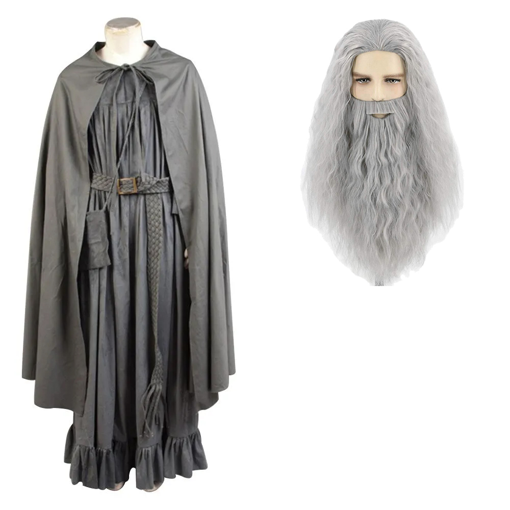 The Lord Of The Rings Gandalf the Grey Robe Outfits Halloween Cosplay Costume