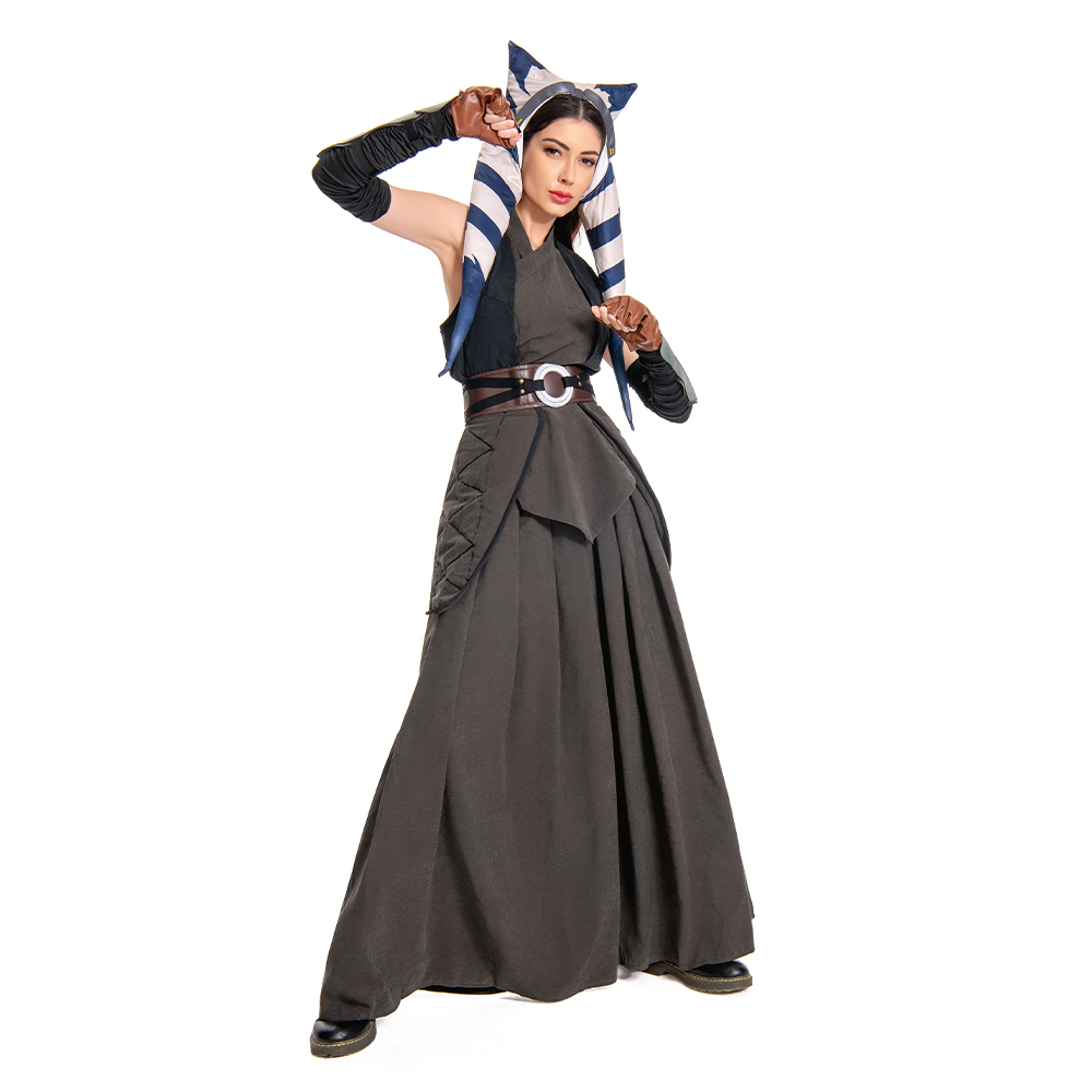 The Mandalorian Ahsoka Tano Outfits Ahsoka Full Set Cosplay Costume Halloween Carnival Suit