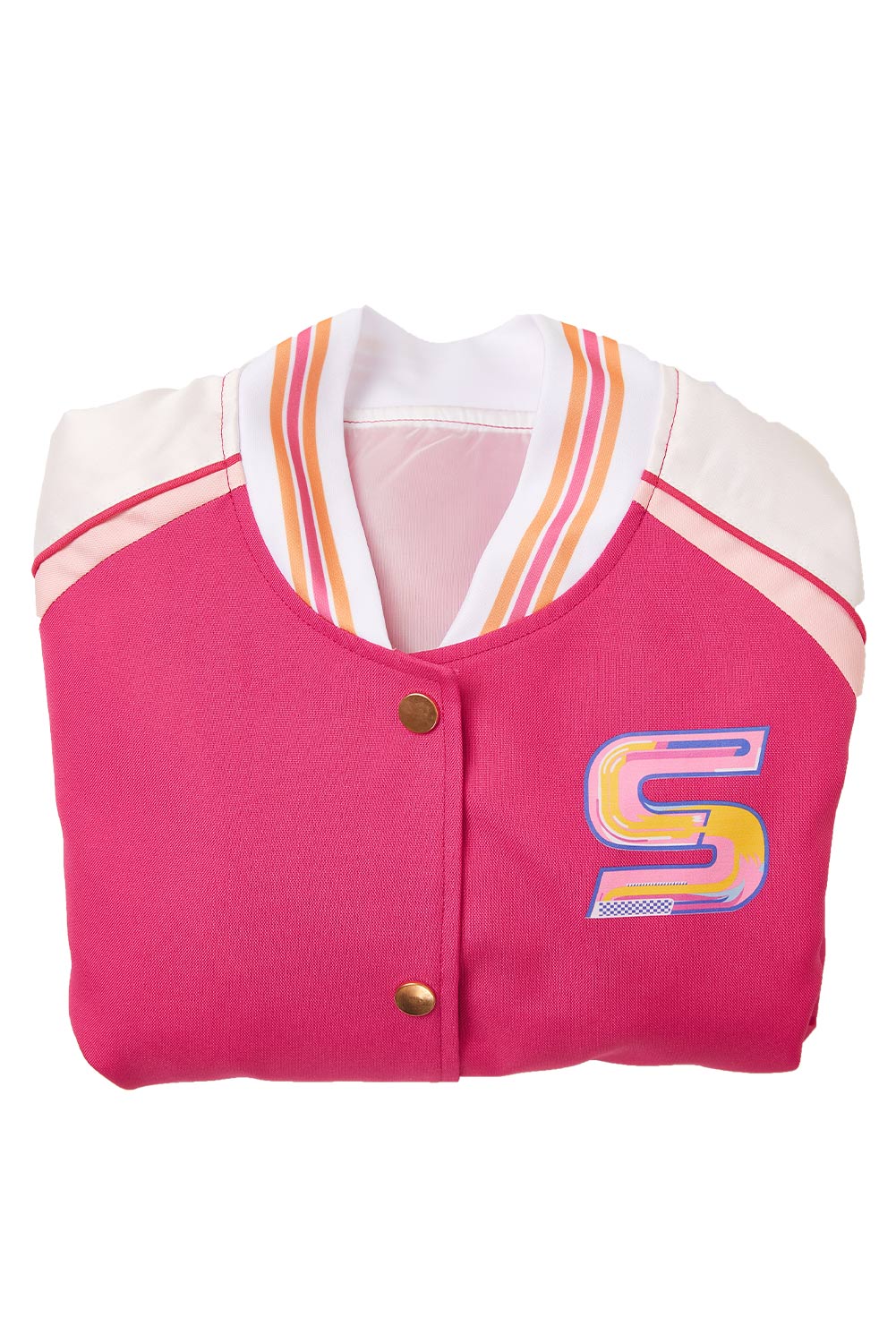 The Substance (2024) Sue Pink Printed Coat Outfits Halloween Carnival Suit Cosplay Costume