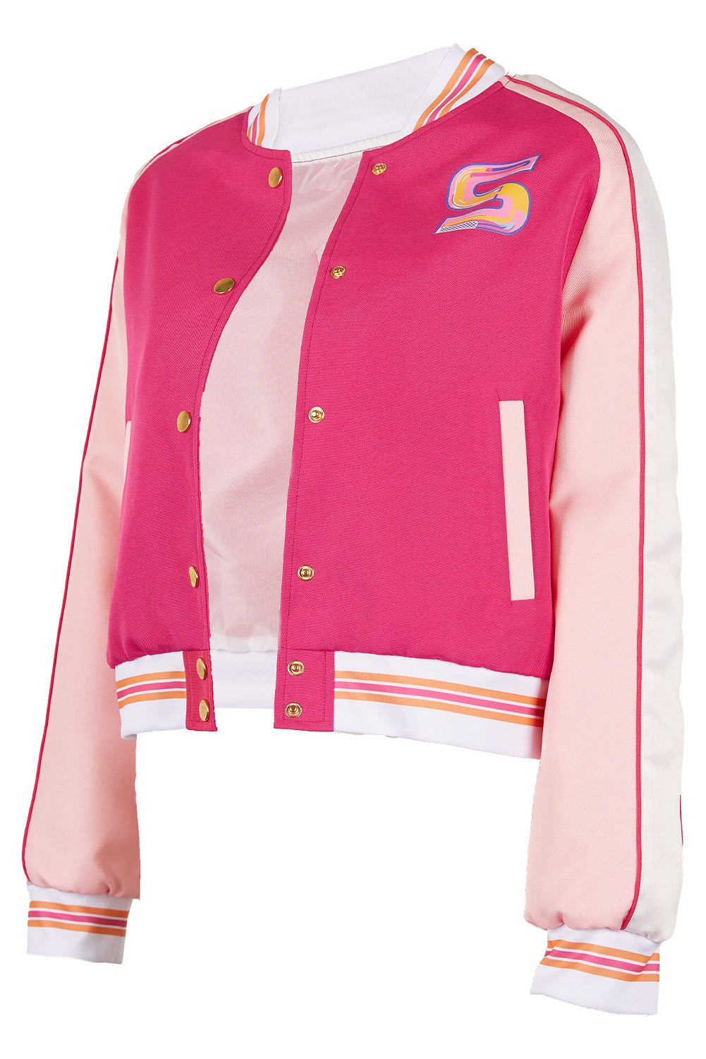 The Substance (2024) Sue Pink Printed Coat Outfits Halloween Carnival Suit Cosplay Costume