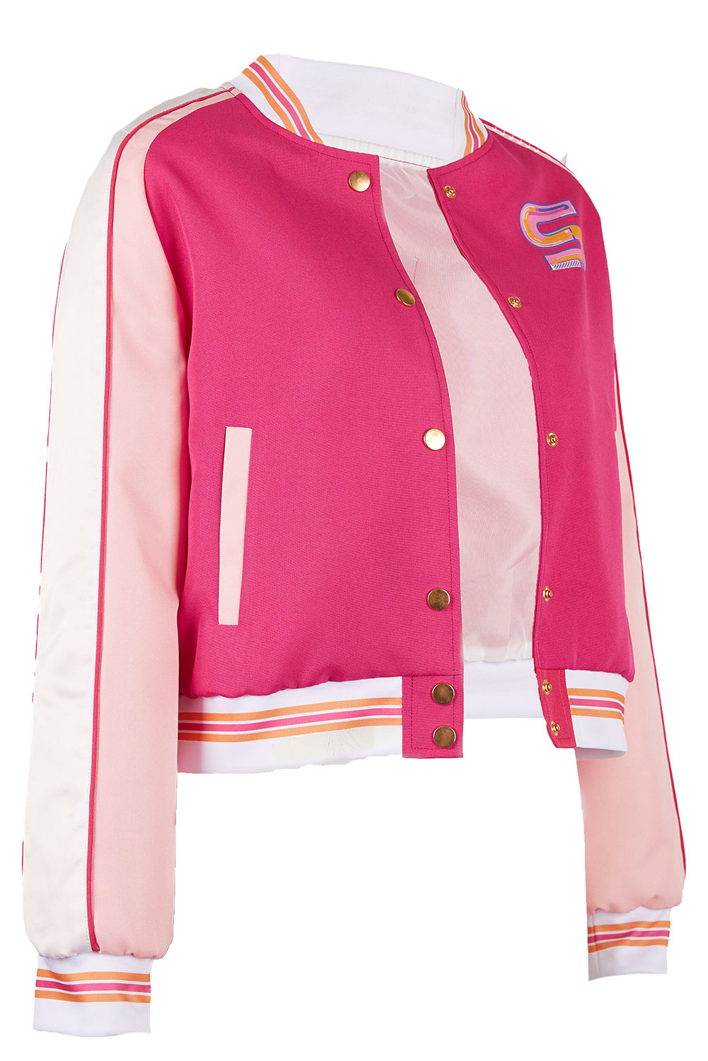 The Substance (2024) Sue Pink Printed Coat Outfits Halloween Carnival Suit Cosplay Costume