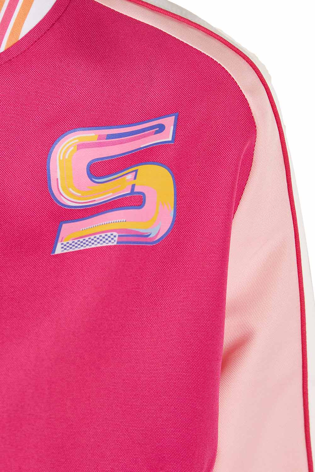 The Substance (2024) Sue Pink Printed Coat Outfits Halloween Carnival Suit Cosplay Costume