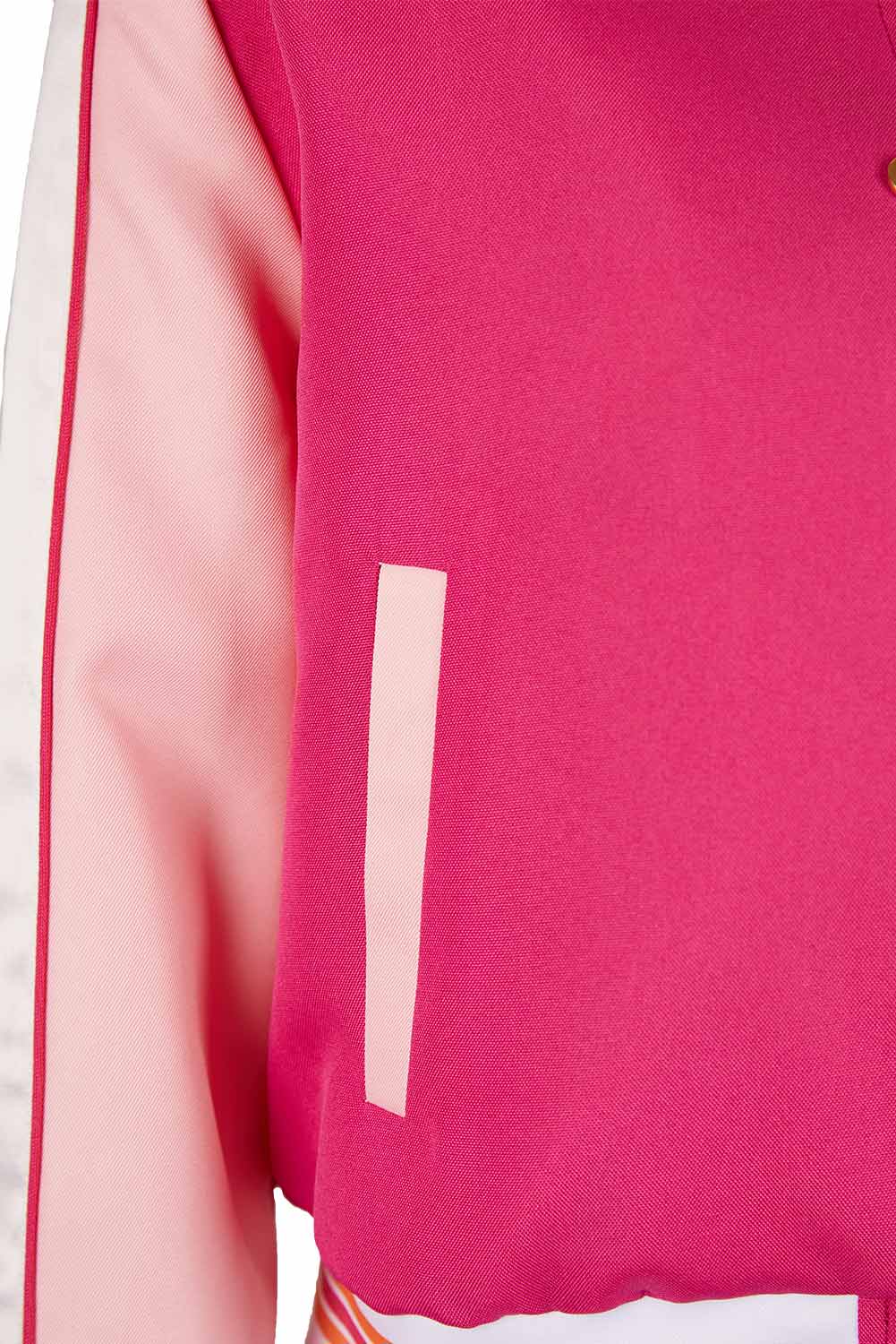 The Substance (2024) Sue Pink Printed Coat Outfits Halloween Carnival Suit Cosplay Costume