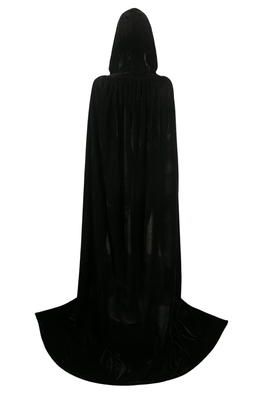Thickened Gold Velvet Black Cosplay Hooded Cloak Halloween Costume Accessories