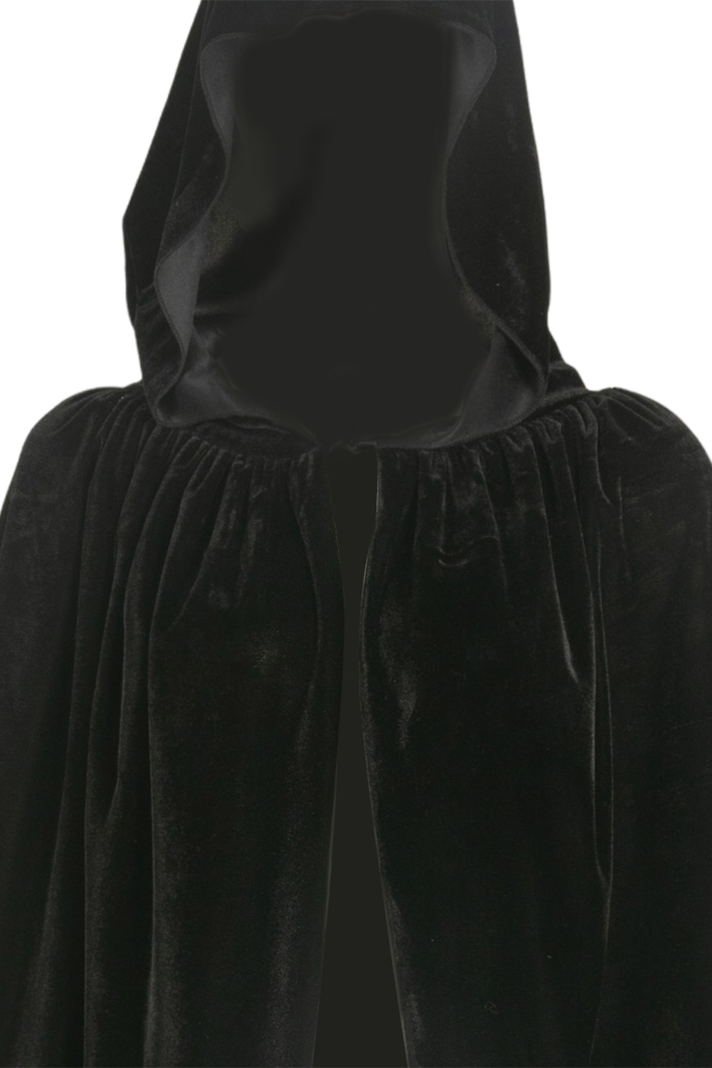 Thickened Gold Velvet Black Cosplay Hooded Cloak Halloween Costume Accessories