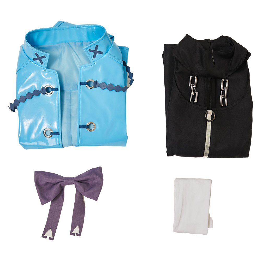 Virgin Punk:Clockwork Girl Ubu Blue Jacket Dress Set Halloween Carnival Party Cosplay Costume