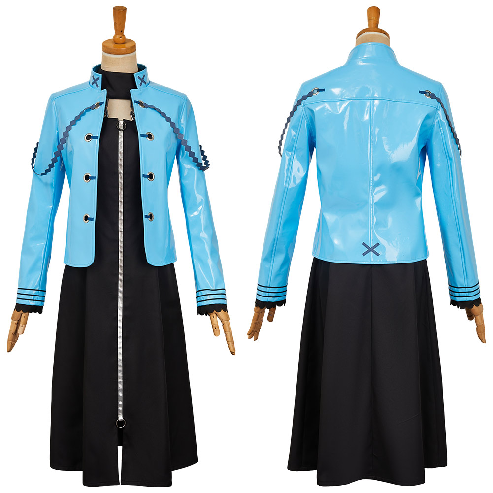 Virgin Punk:Clockwork Girl Ubu Blue Jacket Dress Set Halloween Carnival Party Cosplay Costume