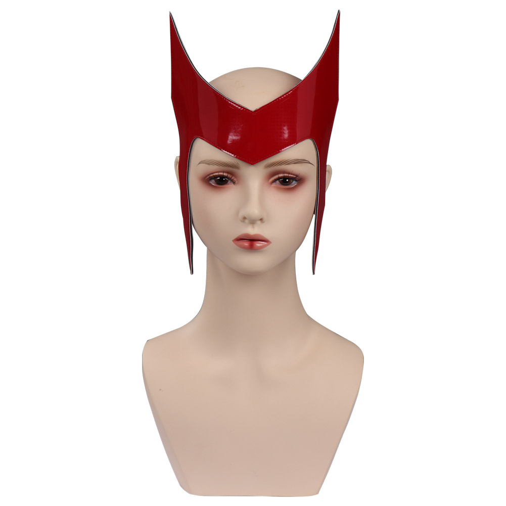 WandaVision Scarlet Witch Mask Cosplay PU Masks Costume Accessories Halloween Party Props