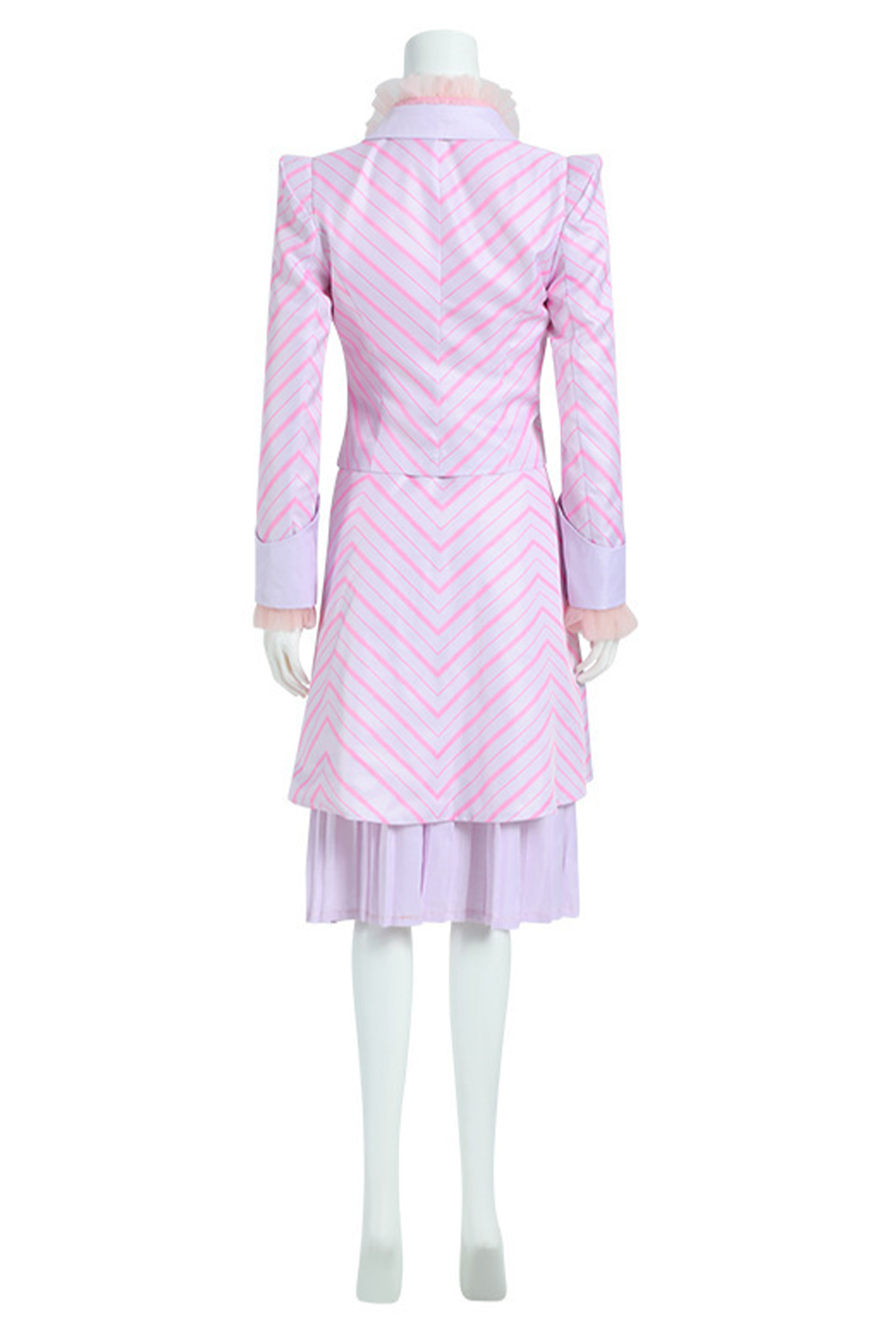 Wicked 2024 Glinda Women Adult Pink Uniform Dress Set Outfits Halloween Carnival Suit Cosplay Costume