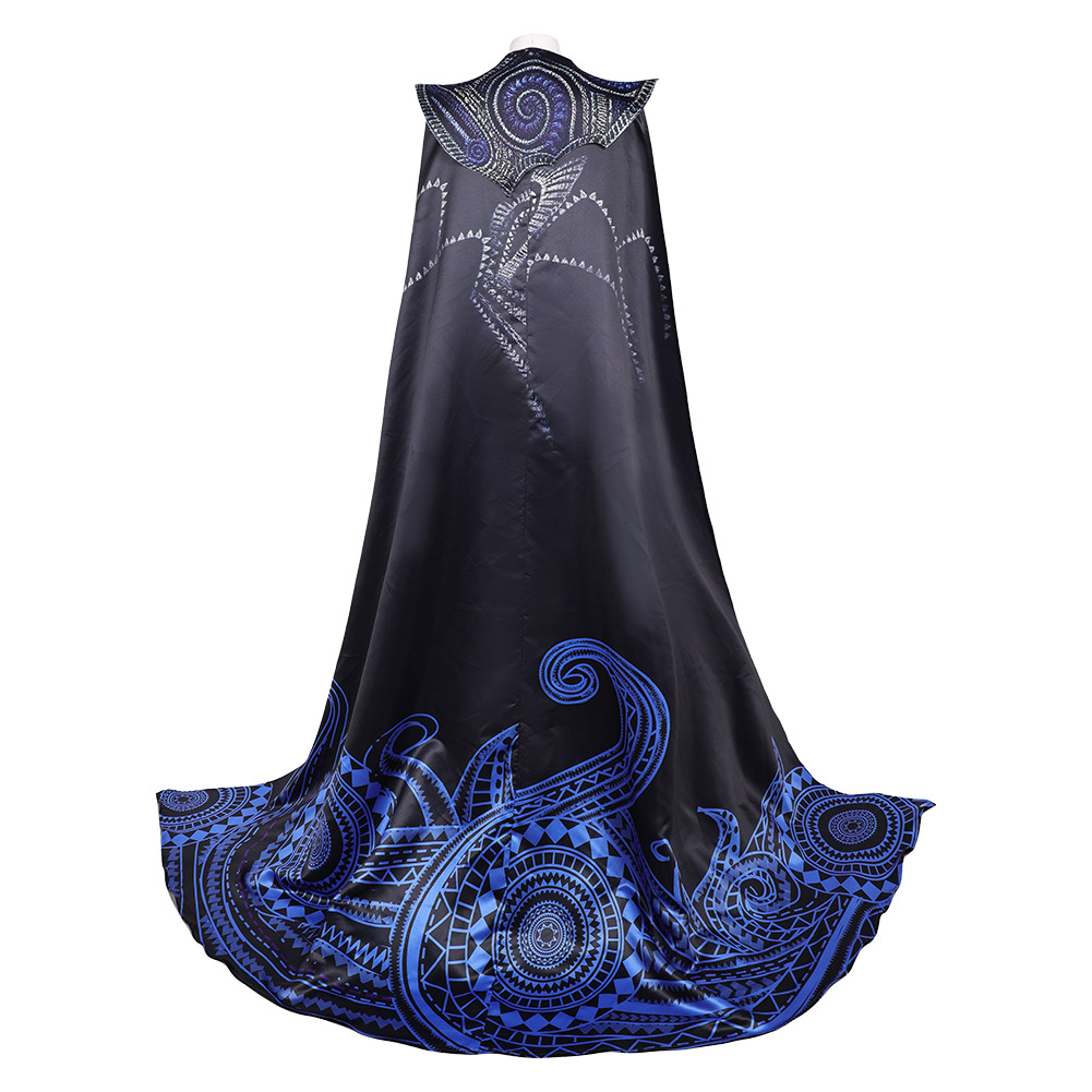 Wicked Elphaba Printed Navy Blue Long Cape Halloween Carnival Party Cosplay Costume