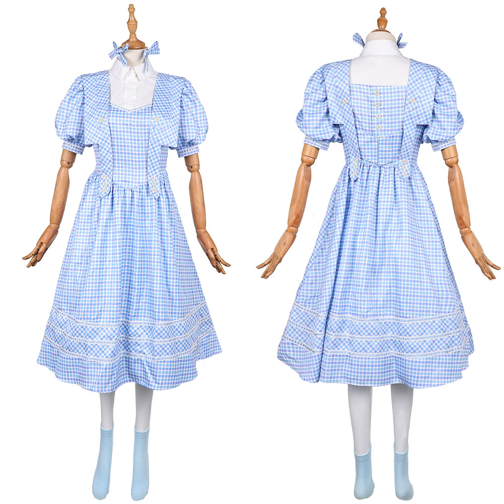 Wicked For Good Dorothy Blue Dress Halloween Carnival Party Cosplay Costume