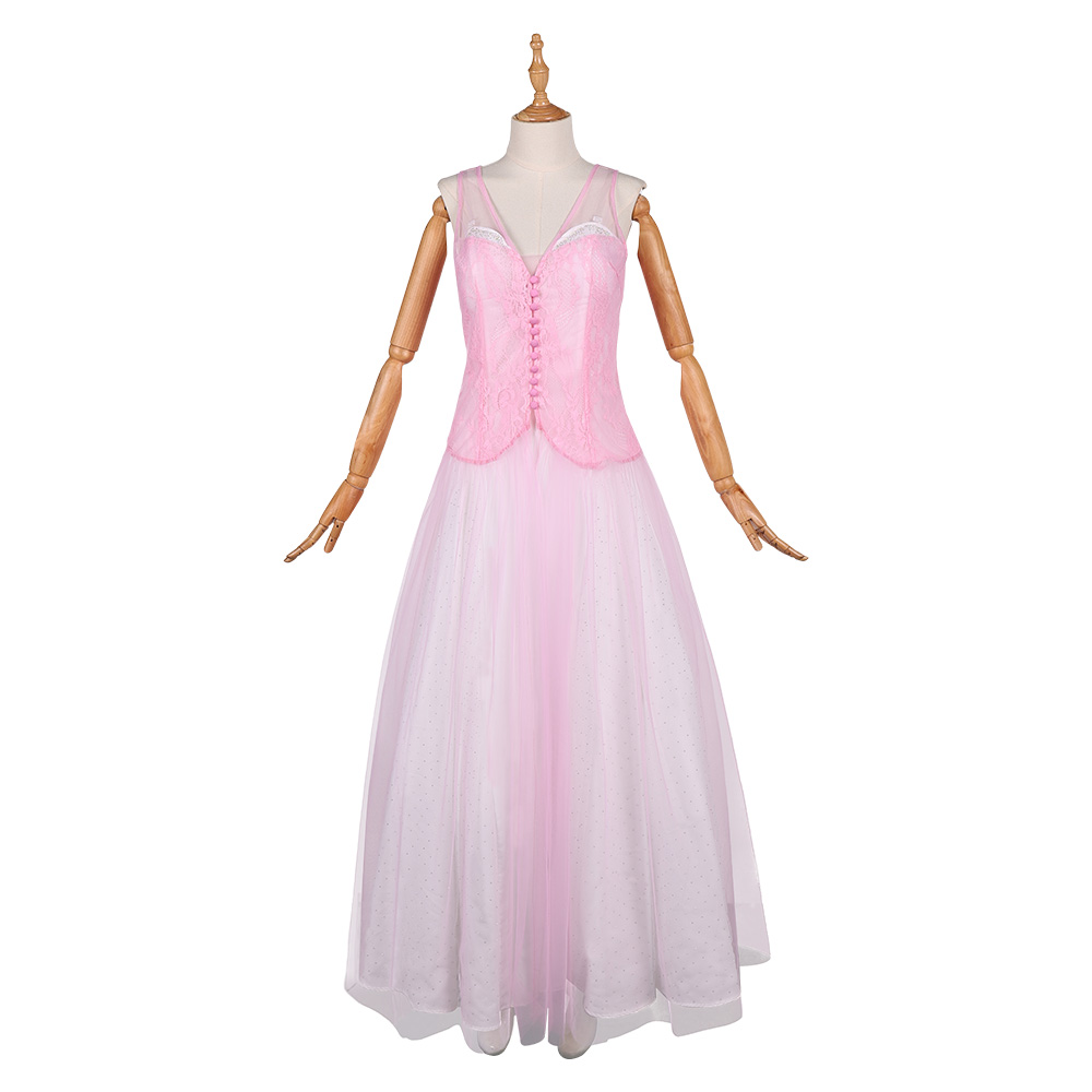 Wicked For Good Glinda For Good Pink Dress 2 Pcs Outfits Halloween Carnival Party Cosplay Costume