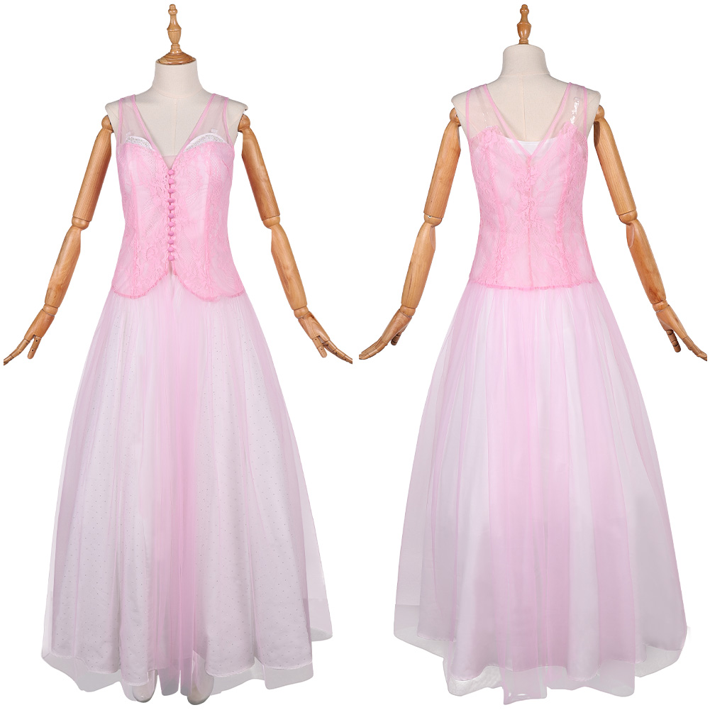 Wicked For Good Glinda For Good Pink Dress 2 Pcs Outfits Halloween Carnival Party Cosplay Costume