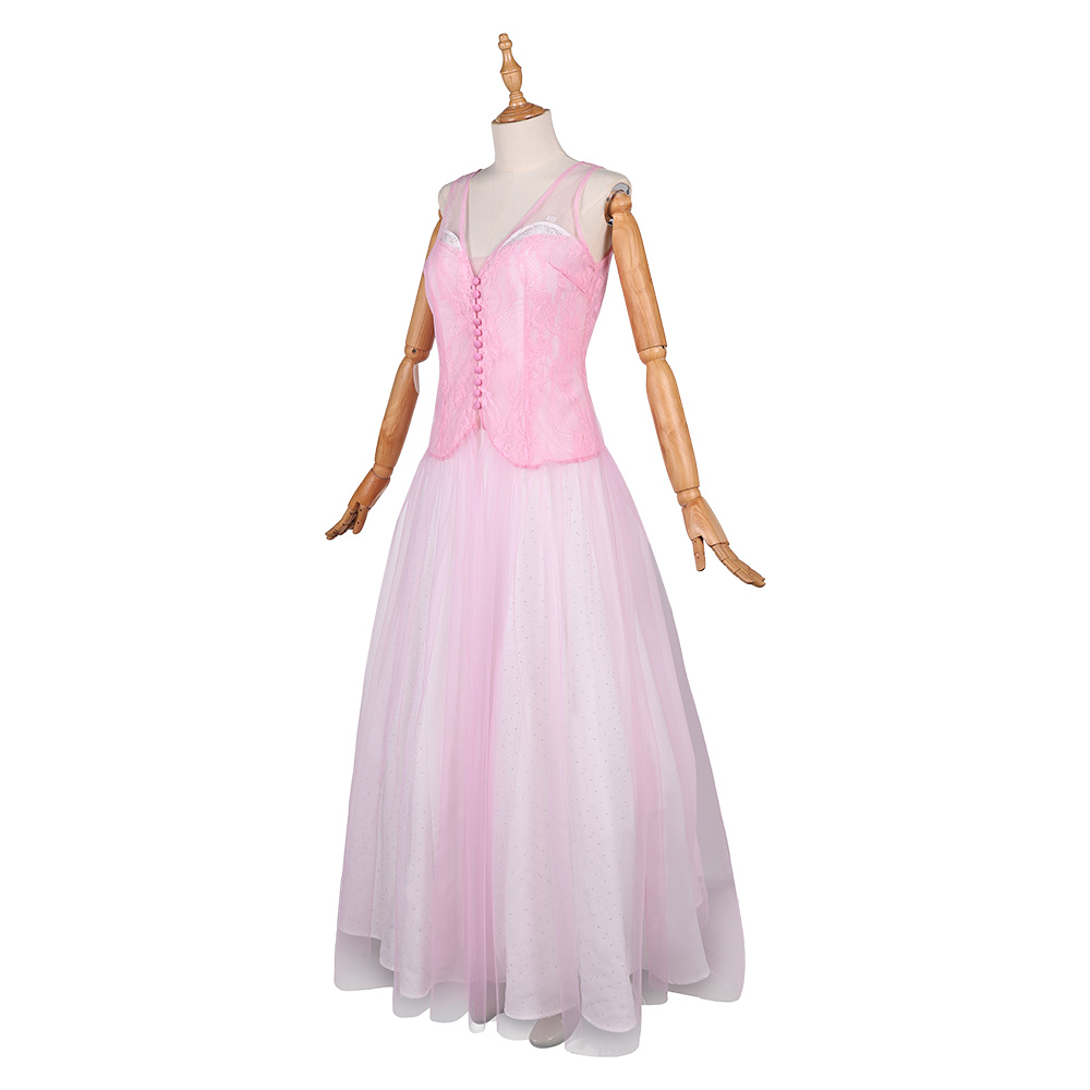 Wicked For Good Glinda For Good Pink Dress 2 Pcs Outfits Halloween Carnival Party Cosplay Costume