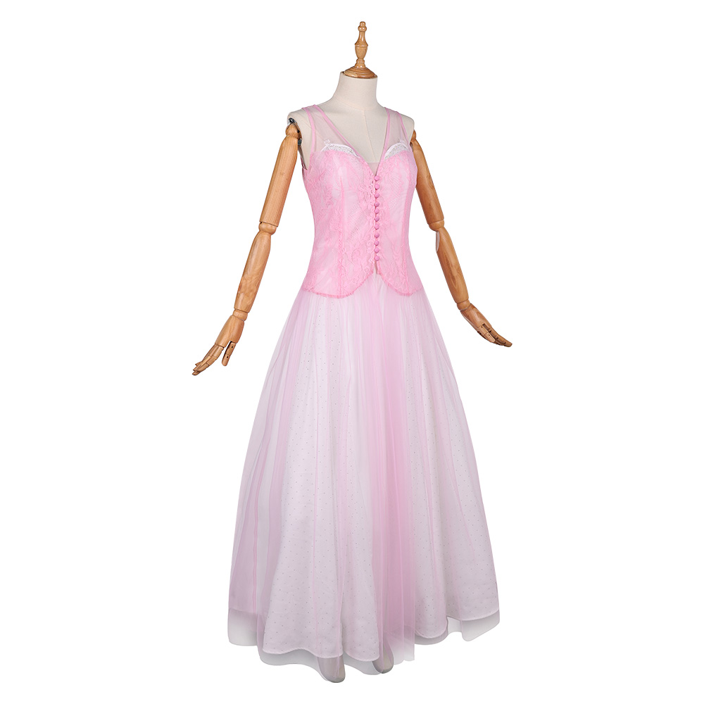 Wicked For Good Glinda For Good Pink Dress 2 Pcs Outfits Halloween Carnival Party Cosplay Costume