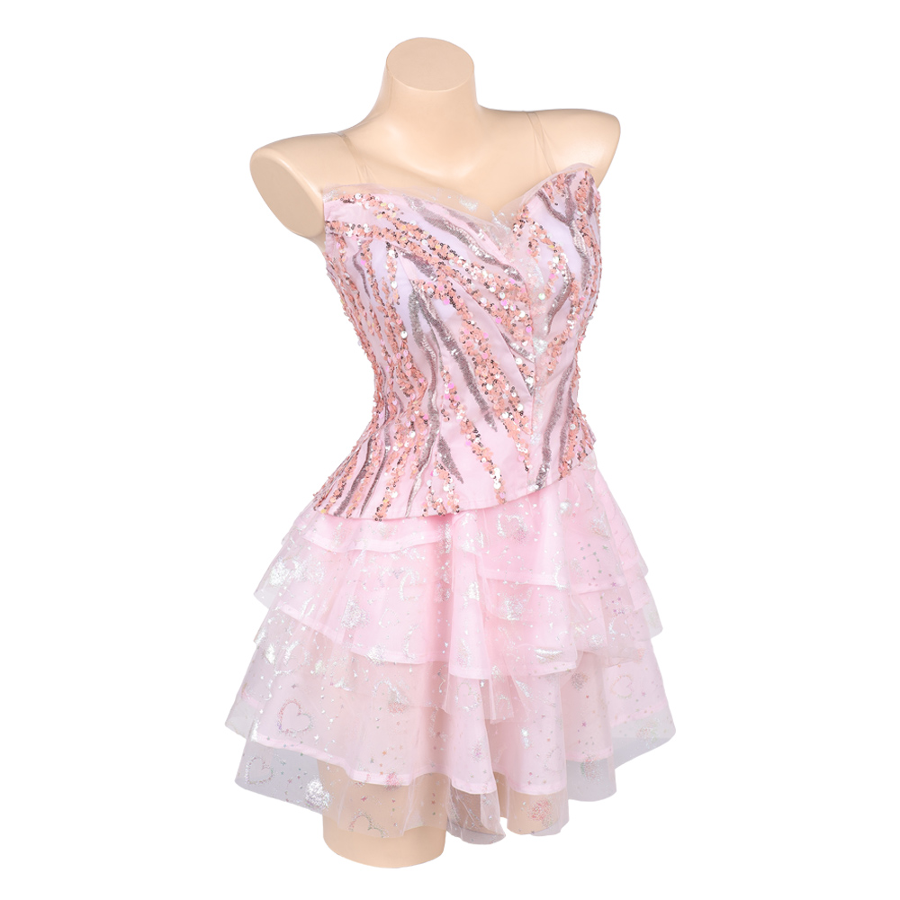 Wicked: For Good Glinda Fortnite Skin Pink Mesh Skirt Halloween Carnival Party Cosplay Costume