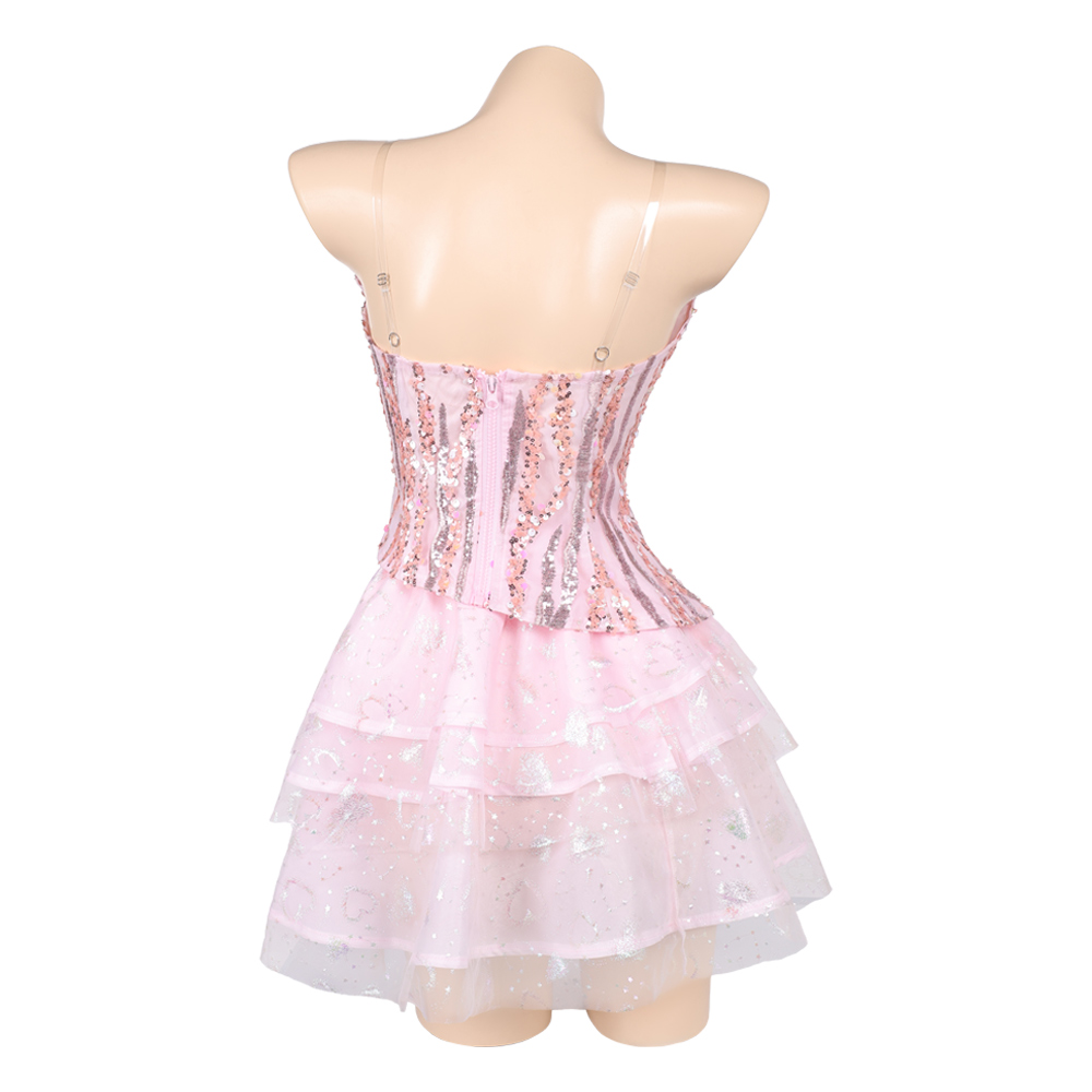 Wicked: For Good Glinda Fortnite Skin Pink Mesh Skirt Halloween Carnival Party Cosplay Costume