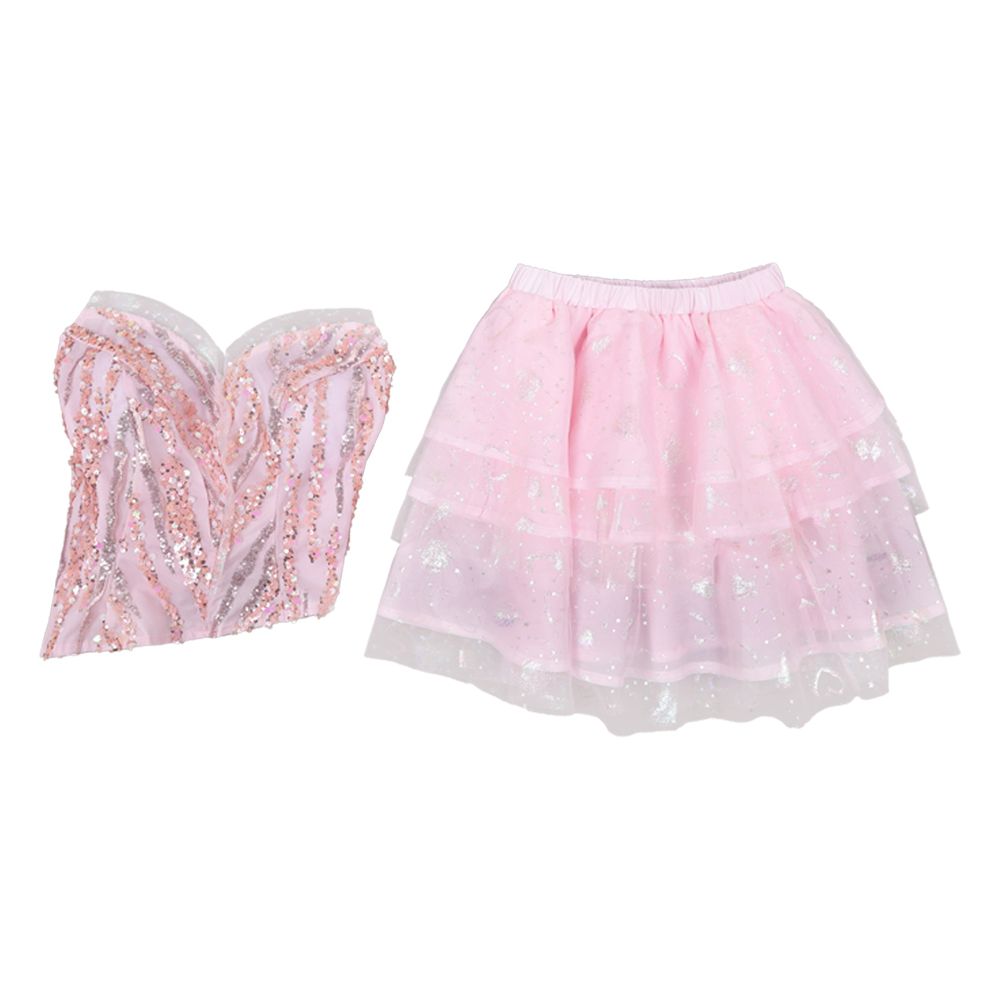 Wicked: For Good Glinda Fortnite Skin Pink Mesh Skirt Halloween Carnival Party Cosplay Costume