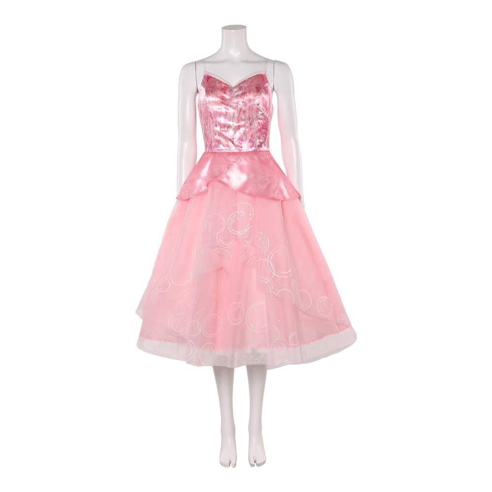 Wicked For Good Glinda Pink Mesh Dress Ver 2 Halloween Carnival Party Cosplay Costume