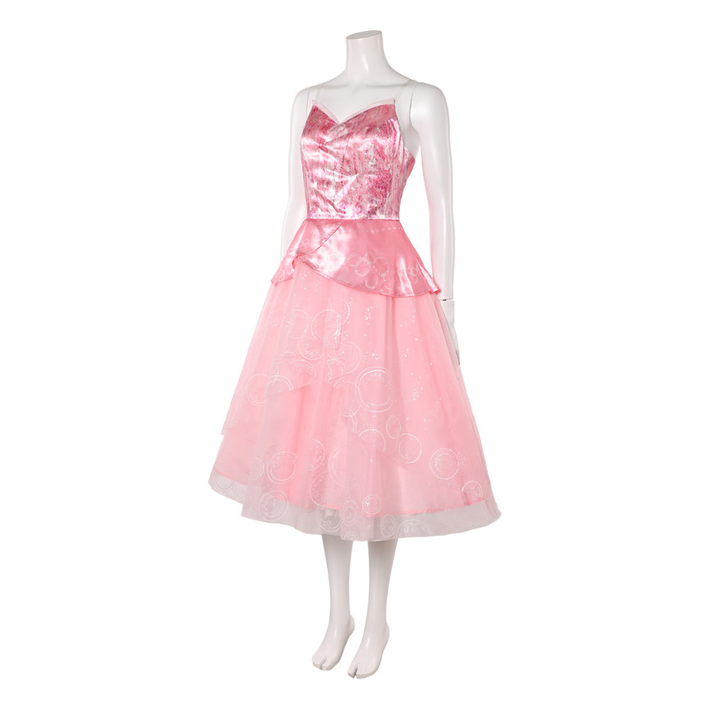 Wicked For Good Glinda Pink Mesh Dress Ver 2 Halloween Carnival Party Cosplay Costume