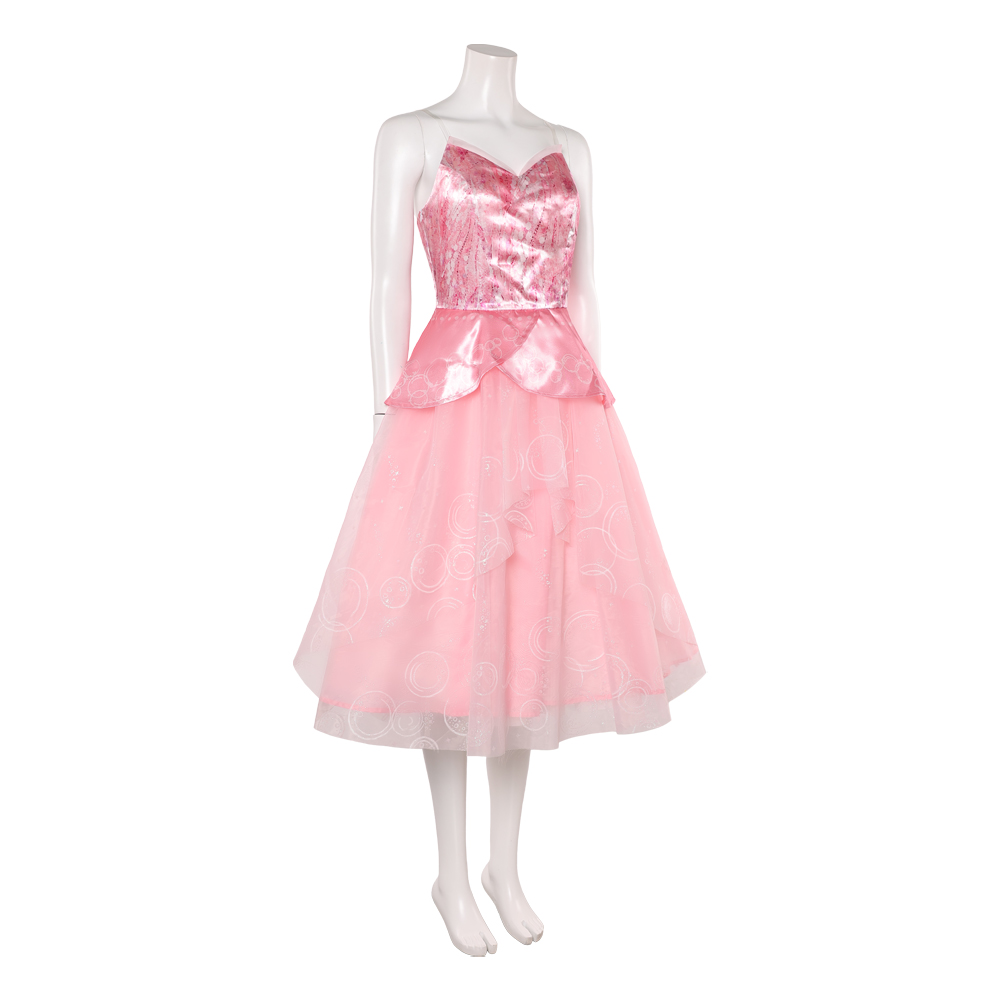 Wicked For Good Glinda Pink Mesh Dress Ver 2 Halloween Carnival Party Cosplay Costume
