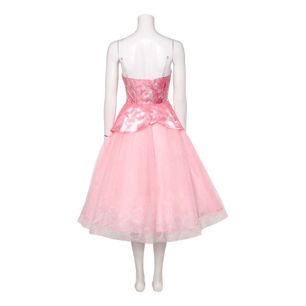 Wicked For Good Glinda Pink Mesh Dress Ver 2 Halloween Carnival Party Cosplay Costume