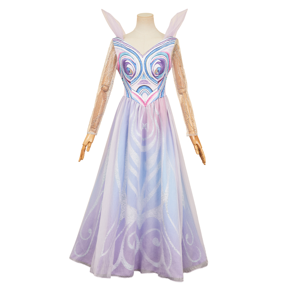 Wicked: For Good Glinda Printed Gown Halloween Carnival Party Cosplay Costume