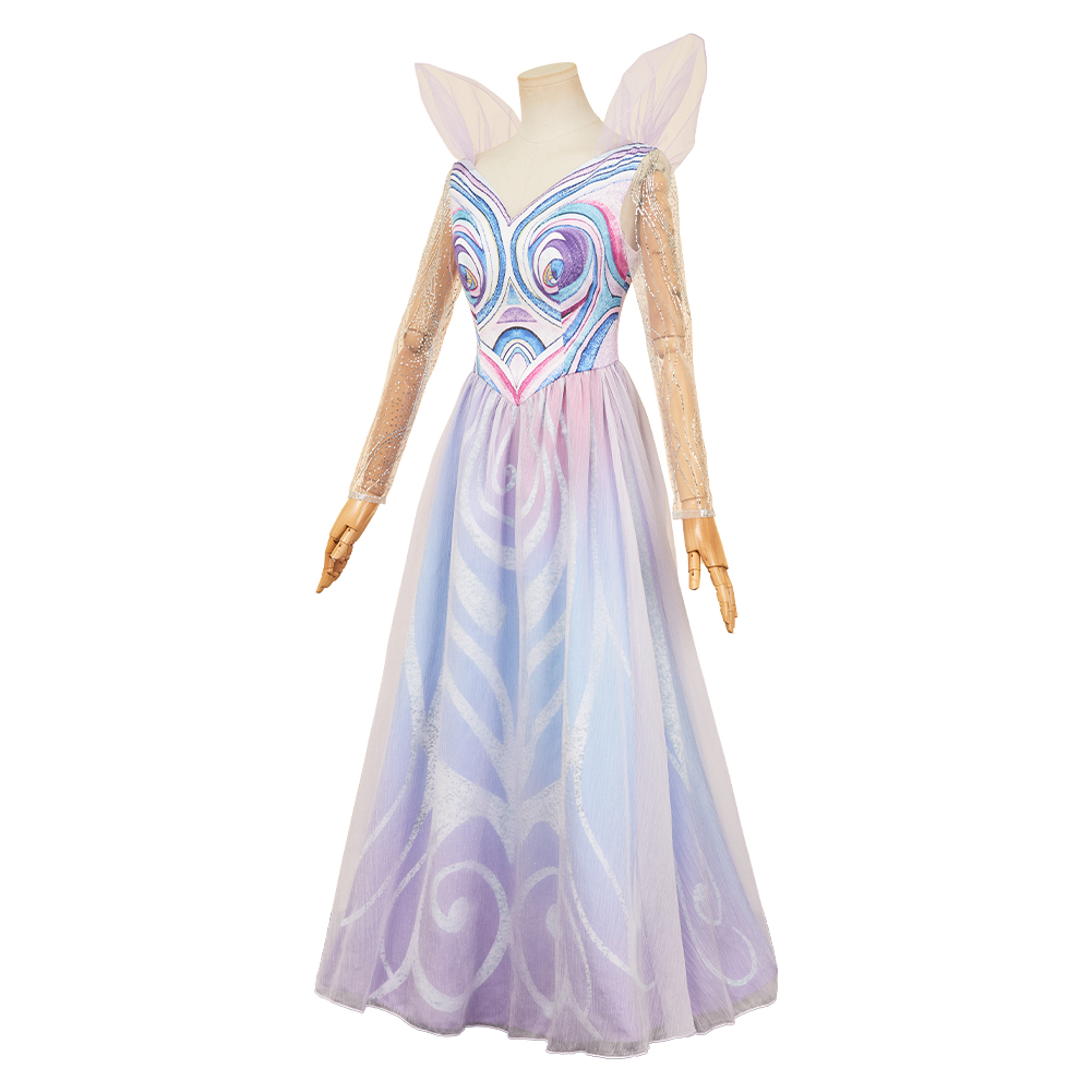 Wicked: For Good Glinda Printed Gown Halloween Carnival Party Cosplay Costume