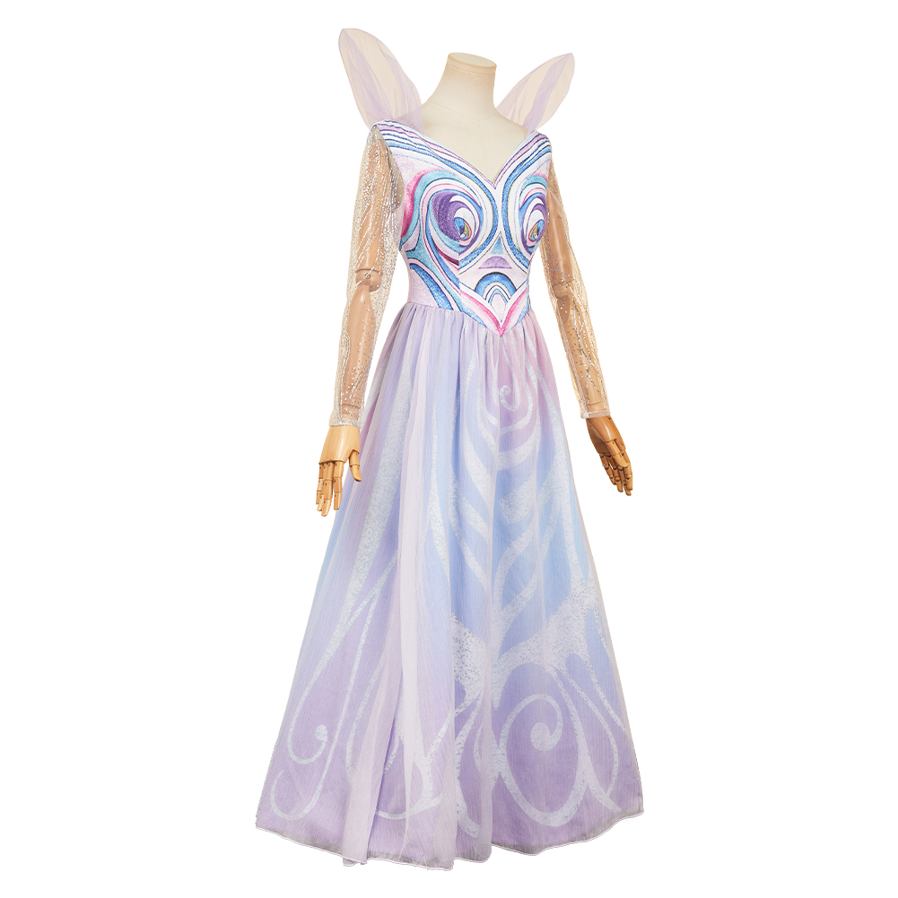 Wicked: For Good Glinda Printed Gown Halloween Carnival Party Cosplay Costume