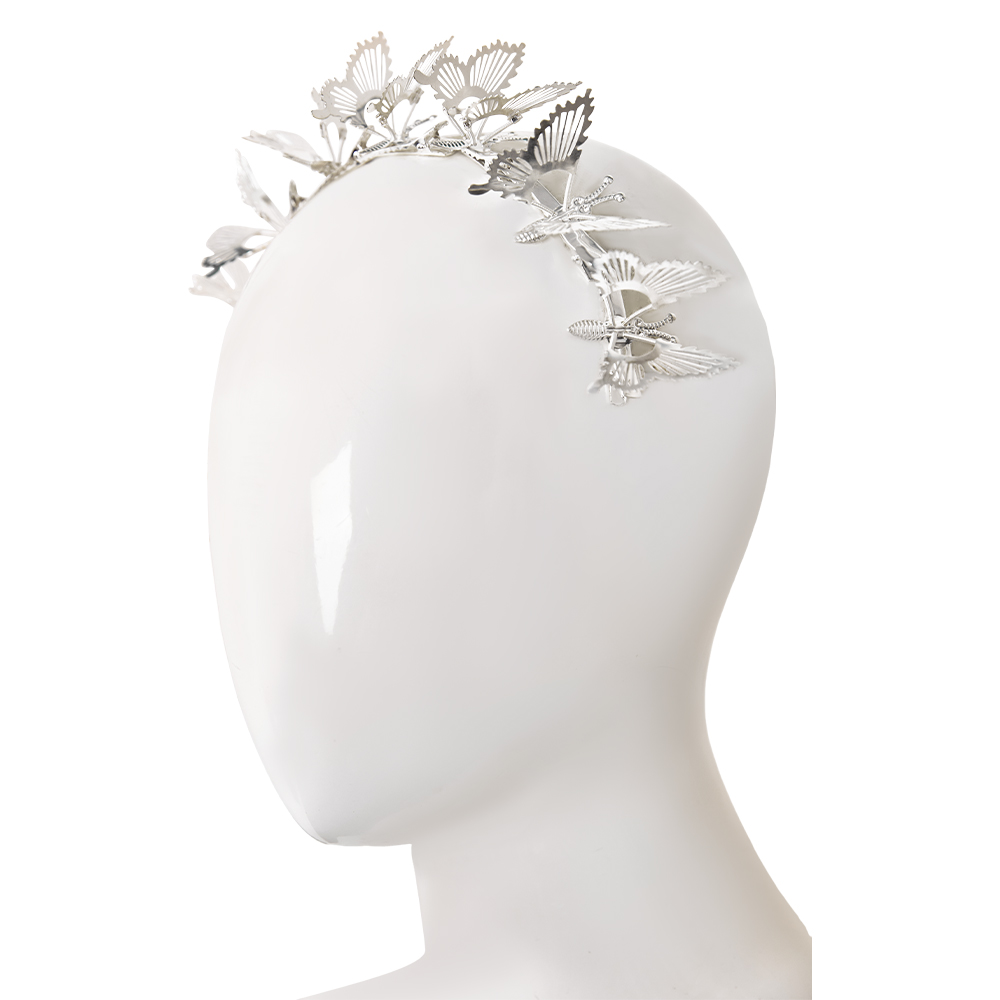 Wicked For Good Glinda Silver Butterfly Headband Tiara Halloween Carnival Party Cosplay Costume Accessories