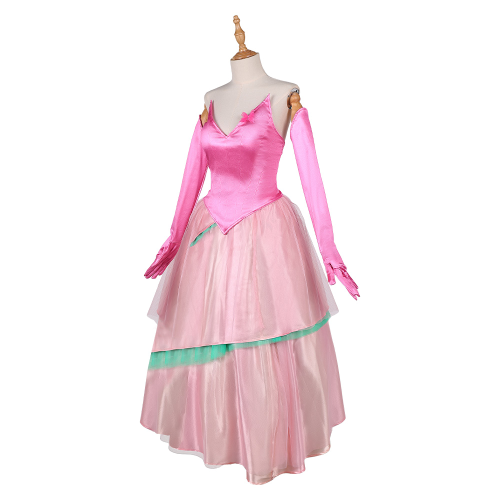 Wicked For Good Glinda Thank Goodness Pink Green Gown Halloween Carnival Party Cosplay Costume