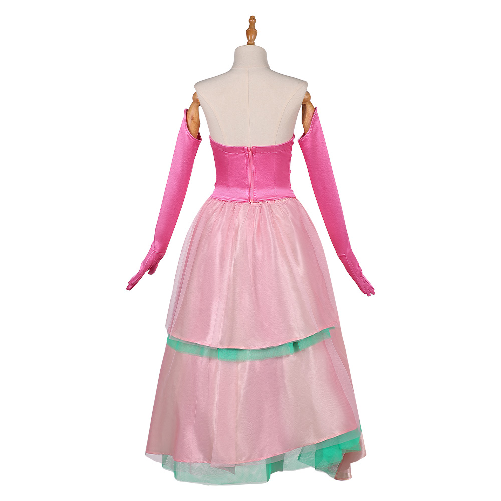 Wicked For Good Glinda Thank Goodness Pink Green Gown Halloween Carnival Party Cosplay Costume