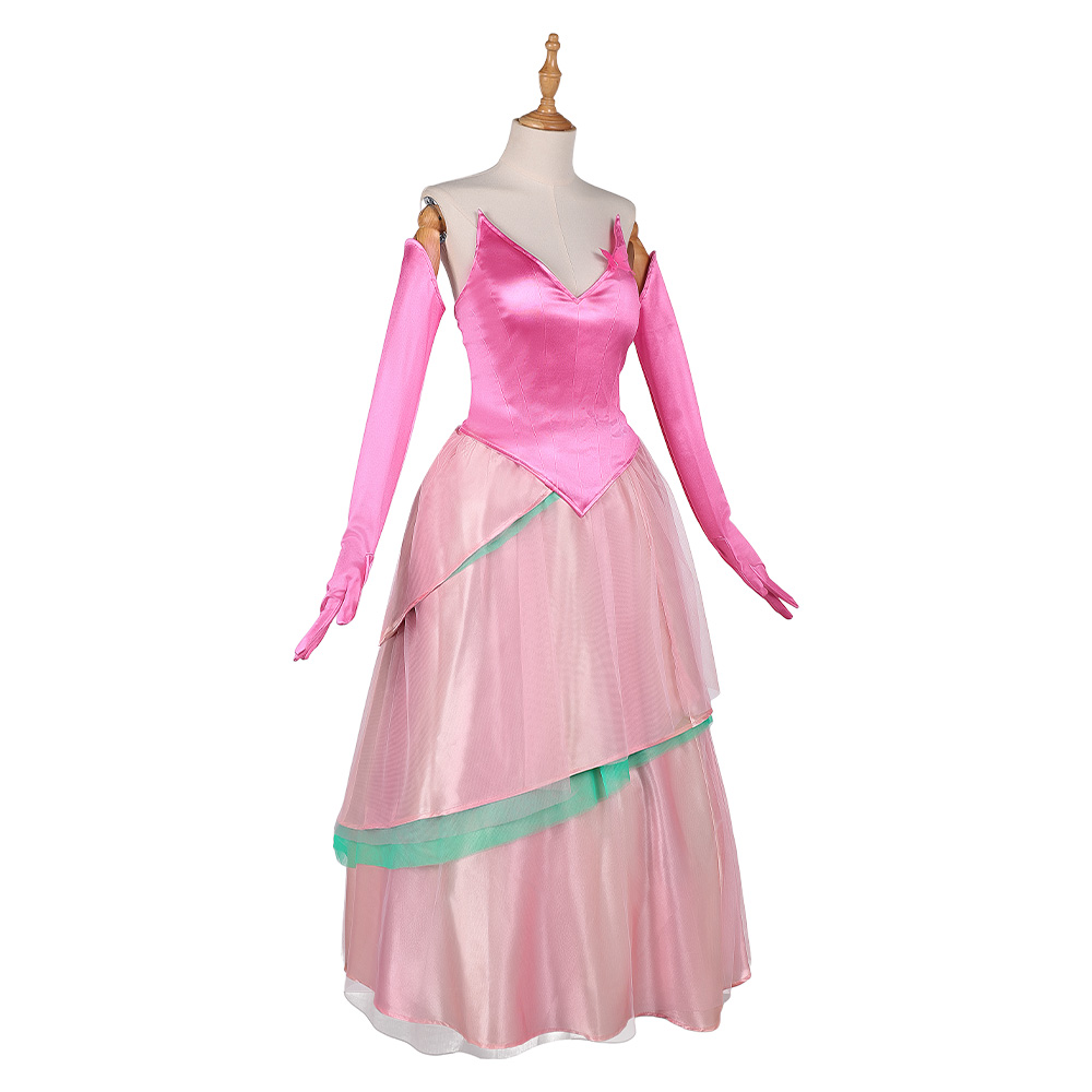 Wicked For Good Glinda Thank Goodness Pink Green Gown Halloween Carnival Party Cosplay Costume