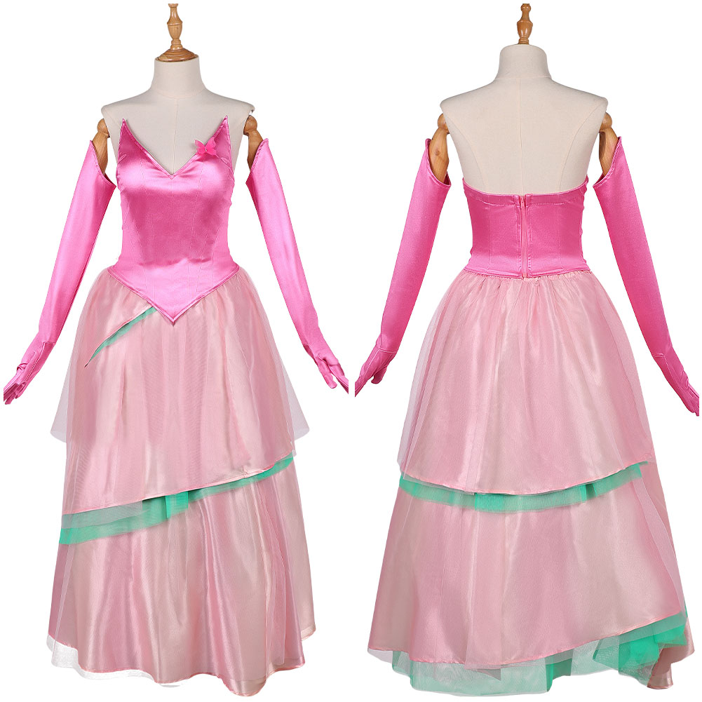 Wicked For Good Glinda Thank Goodness Pink Green Gown Halloween Carnival Party Cosplay Costume