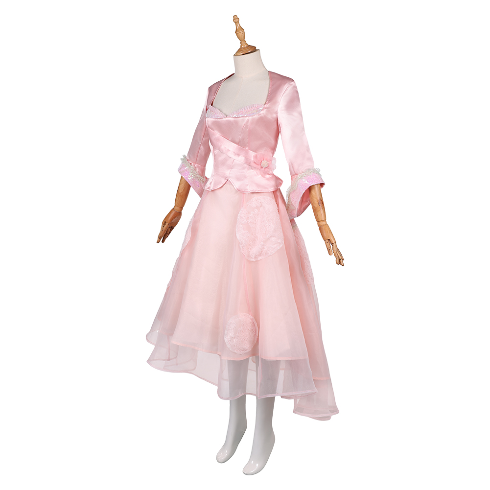 Wicked For Good Glinda Thank Goodness Pink Mesh Dress Halloween Carnival Party Cosplay Costume