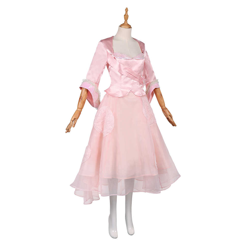 Wicked For Good Glinda Thank Goodness Pink Mesh Dress Halloween Carnival Party Cosplay Costume