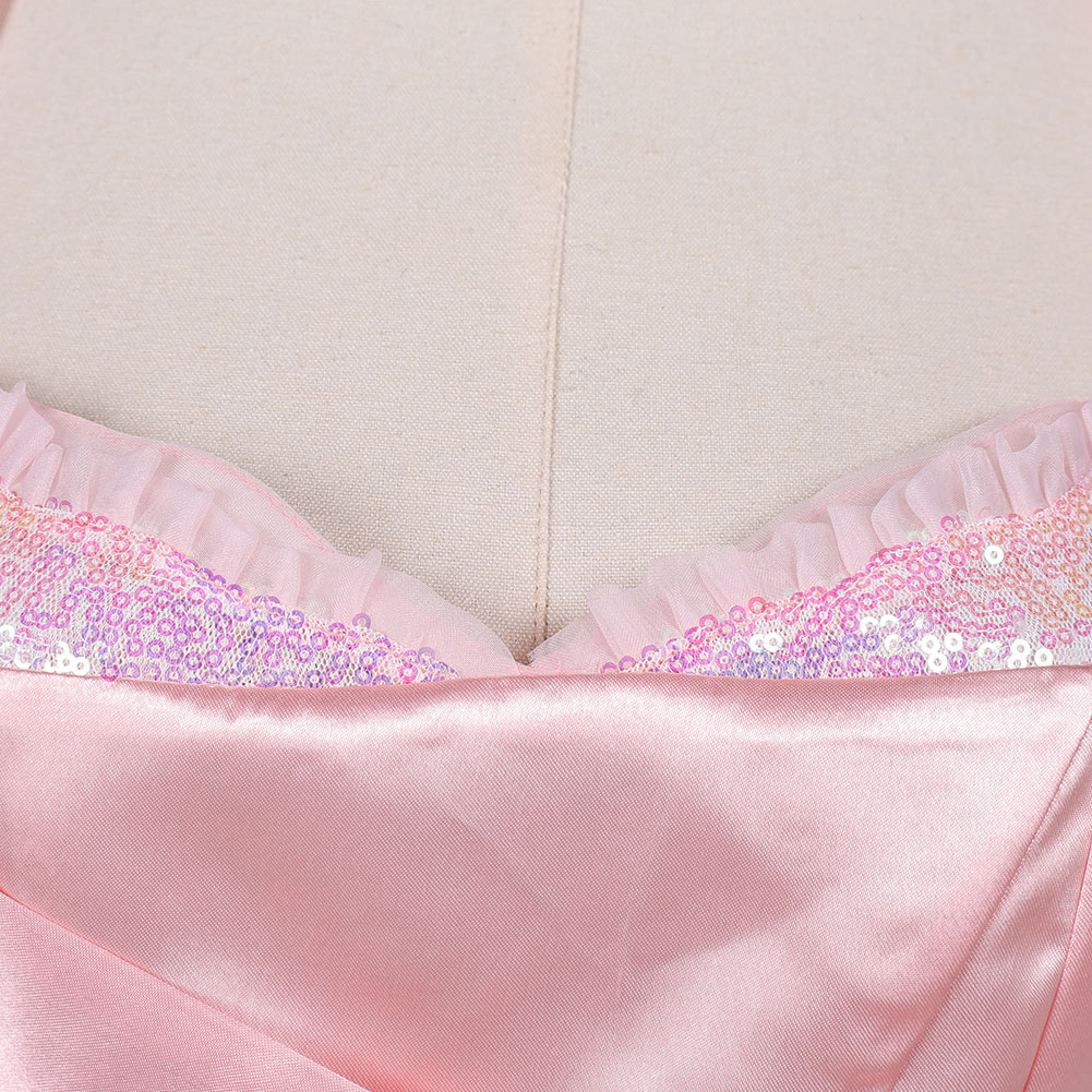 Wicked For Good Glinda Thank Goodness Pink Mesh Dress Halloween Carnival Party Cosplay Costume