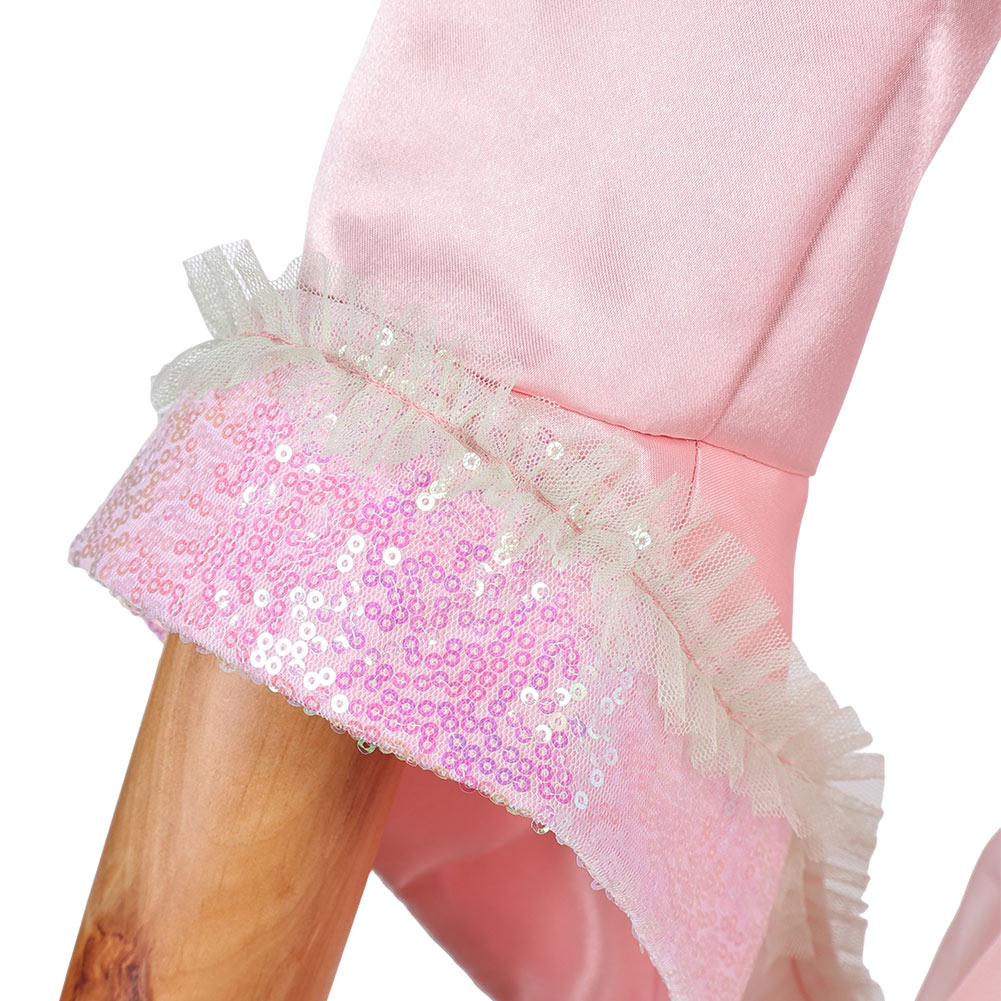 Wicked For Good Glinda Thank Goodness Pink Mesh Dress Halloween Carnival Party Cosplay Costume