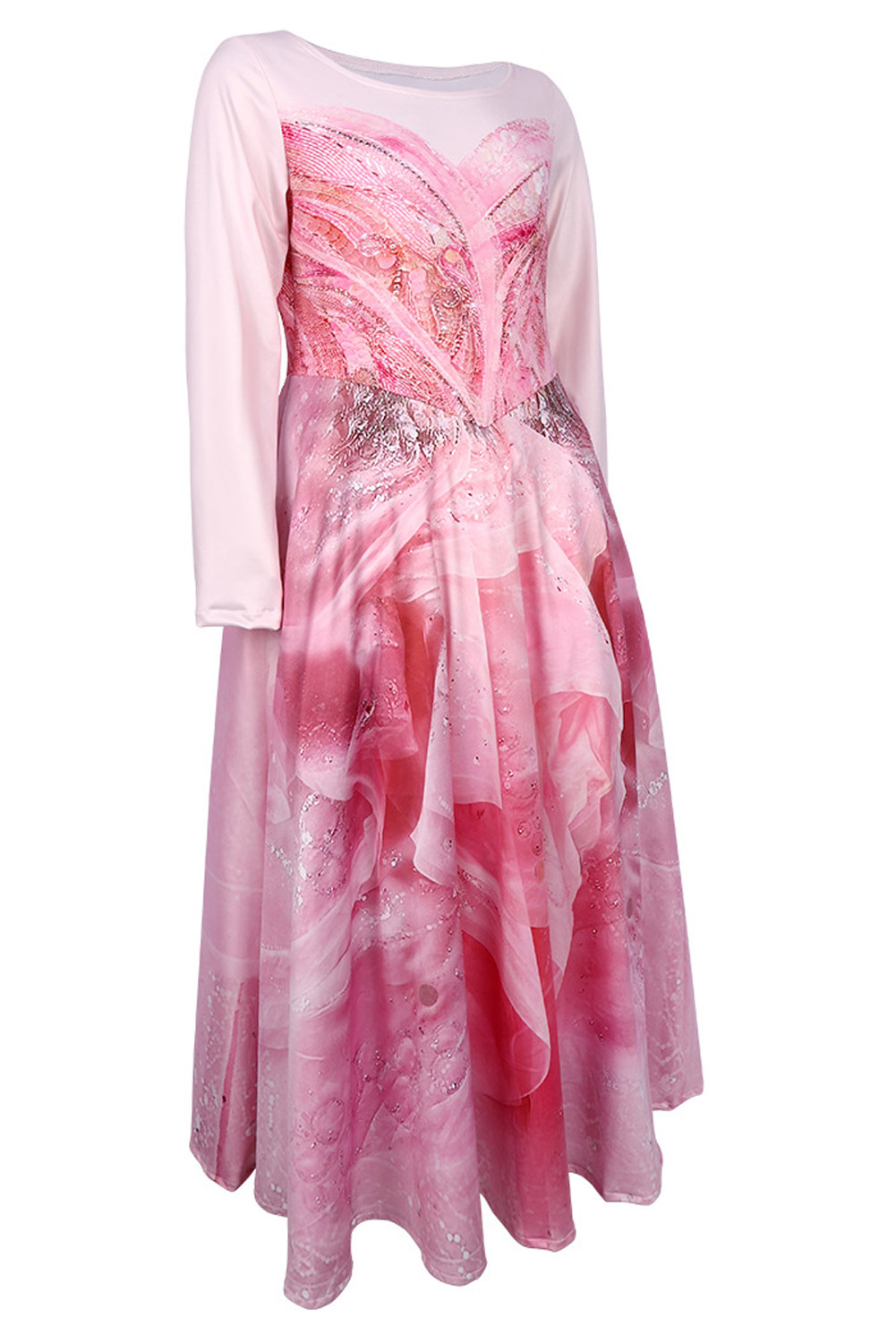 Wicked Glinda Kids Girls Pink Dress Outfits Halloween Carnival Suit Cosplay Costume