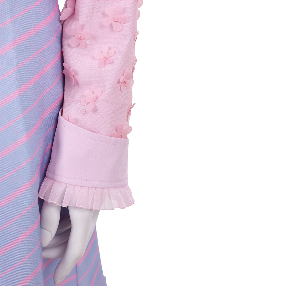 Wicked Glinda Purple Strip School Uniform Ver 2 Halloween Carnival Party Cosplay Costume