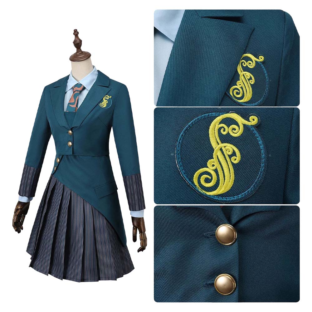 Wicked Shiz University Women School Uniform Halloween Carnival Party Cosplay Costume