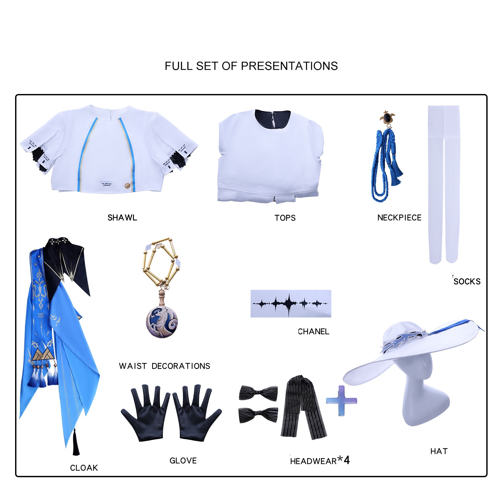 Wuthering Waves Phoebe White Uniform Fullset Outfits Halloween Carnival Party Cosplay Costume