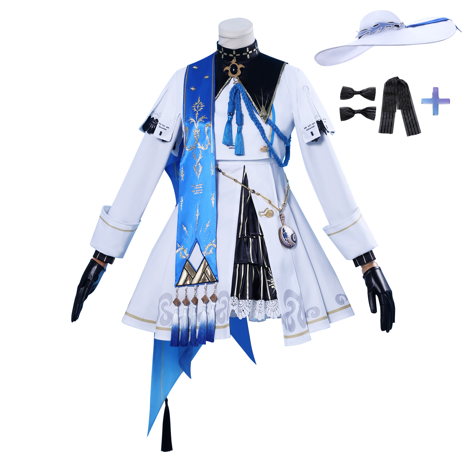 Wuthering Waves Phoebe White Uniform Fullset Outfits Halloween Carnival Party Cosplay Costume
