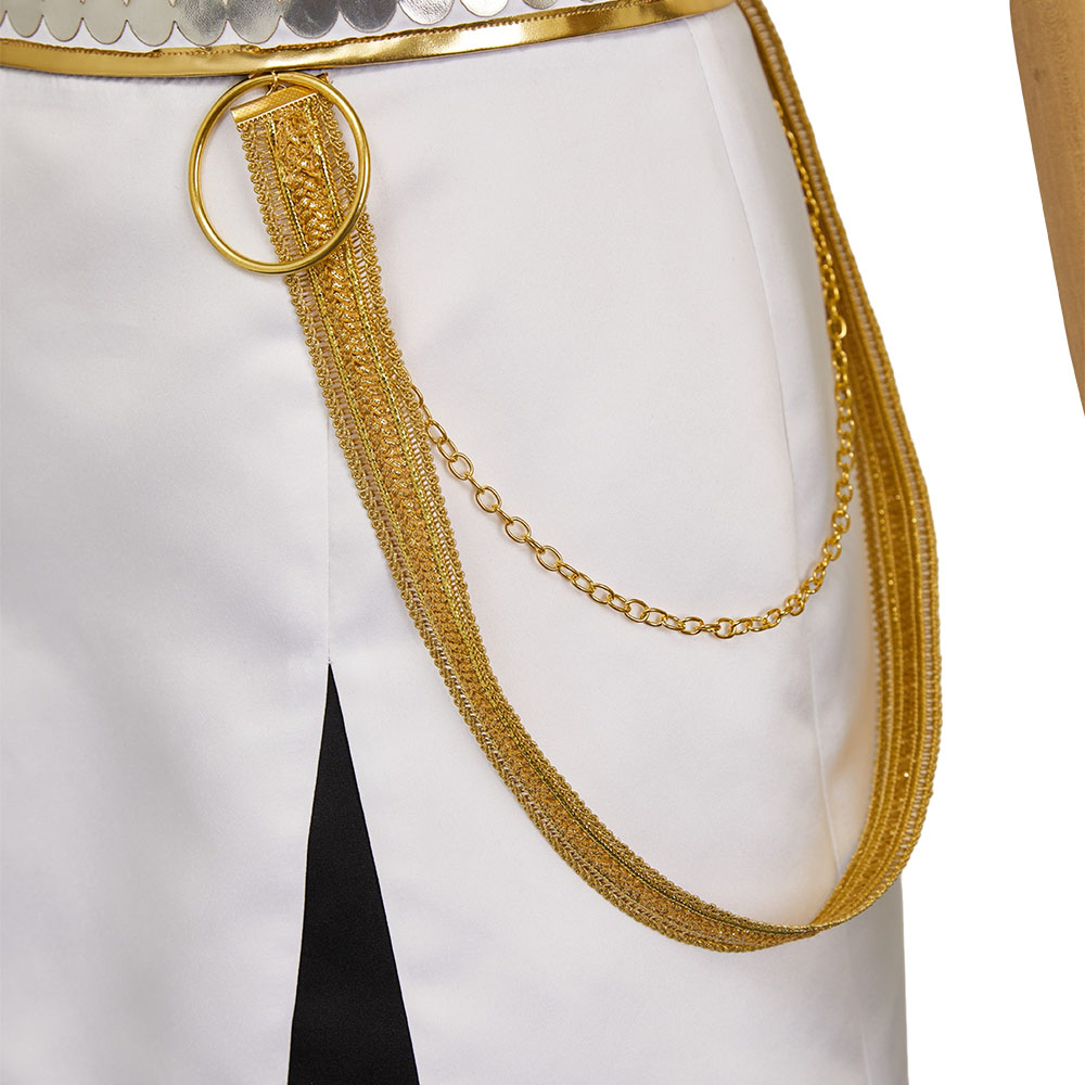 Zoey Golden Inner Top Skirt Set Outits Halloween Carnival Party Cosplay Costume