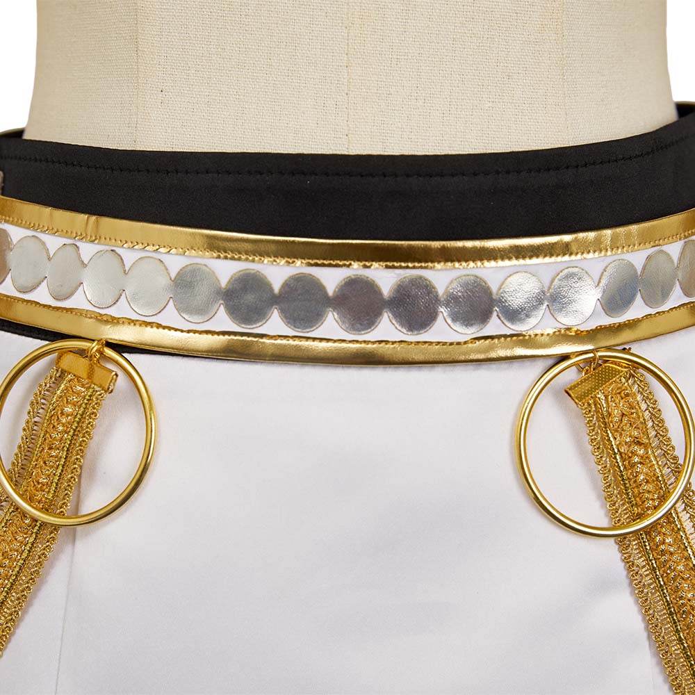 Zoey Golden Inner Top Skirt Set Outits Halloween Carnival Party Cosplay Costume