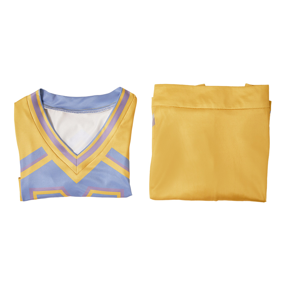 Zombies 4 Addison Well Woman Yellow Cheerleader Set Halloween Carnival Party Cosplay Costume